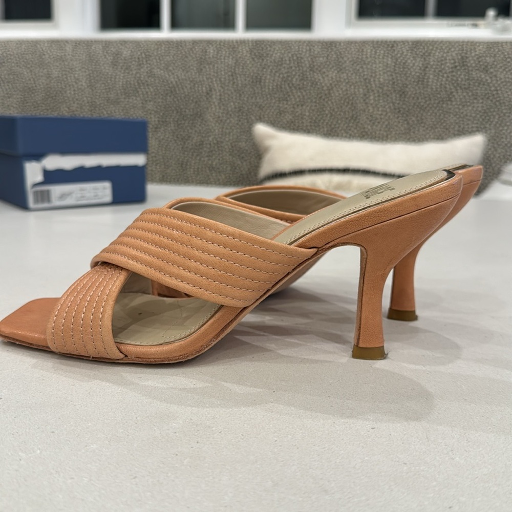 PAIGE Leigh open toe sandals in blush leather - Picture 9 of 13